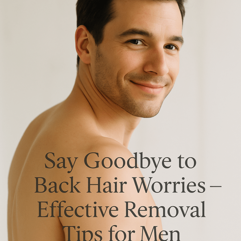 Say Goodbye to Back Hair Worries: Effective Removal Tips for Men